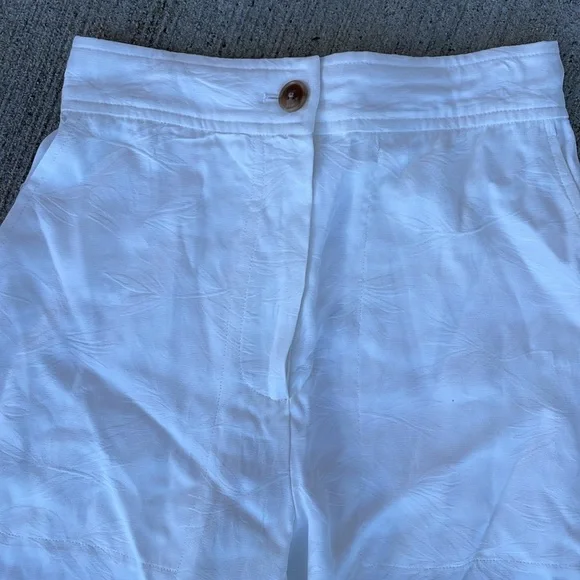 House of Harlow 1960 Tropical Palm Leaf Printed Wide Leg Pants Size S White - Picture 2 of 6